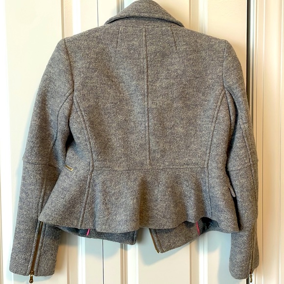 Banana Republic boucle Moto jacket with back ruffle - Picture 4 of 8